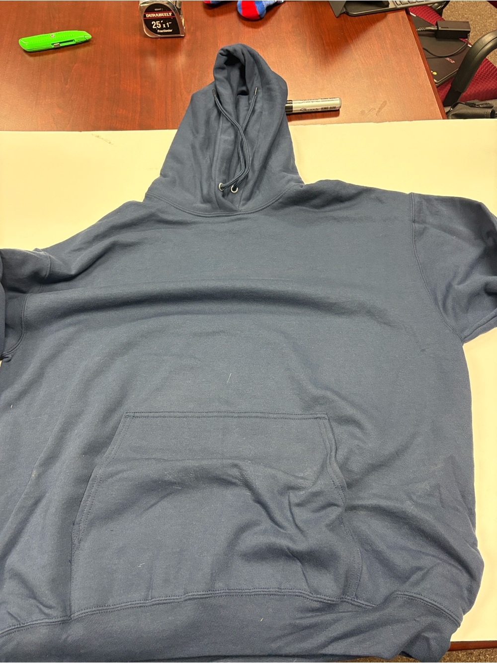 Port and Company CORE FLEECE‎ Navy Pullover Hoodie with Kangaroo Pocket